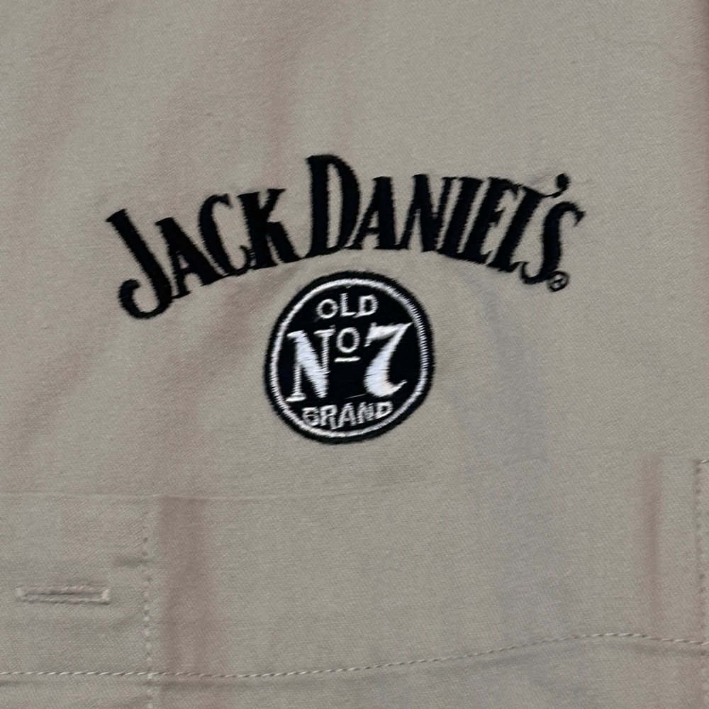 Jack Daniels Men's tan Button Down  Industrial Shop Shirt in a khaki color 2XL‎ - Picture 2 of 3